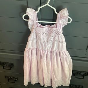 Girls size 7-8 light purple dress with embroidered detail